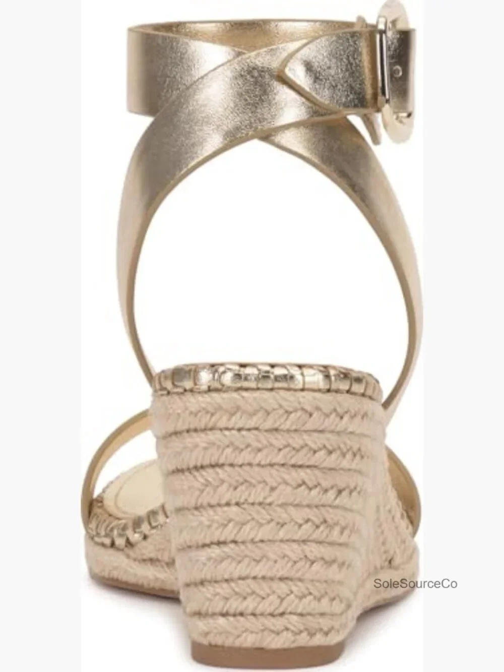 Ankle Strap Espadrille Wedge Sandals Open Toe Faux Leather
